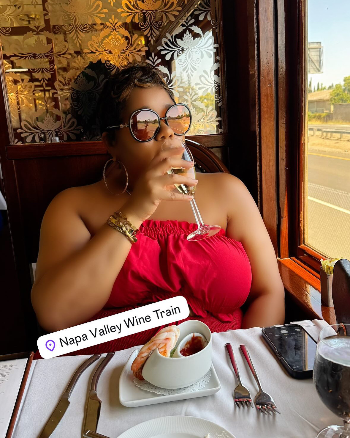 Regina on the Napa Valley Wine Train